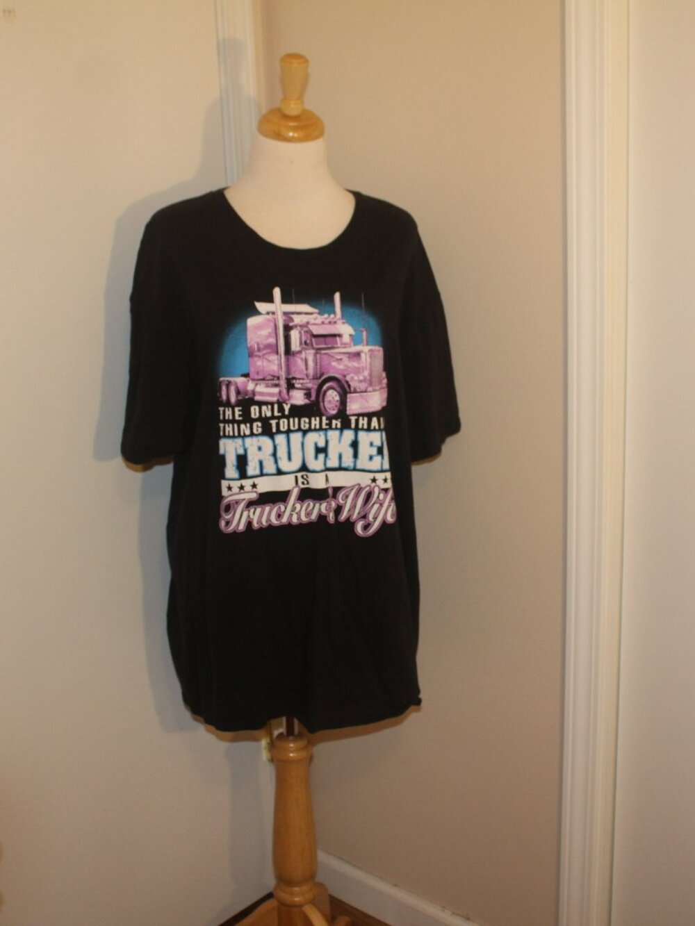 Womens XL The Only Thing Tougher Than a Trucker Is A Truckers Wife Tee Shirt